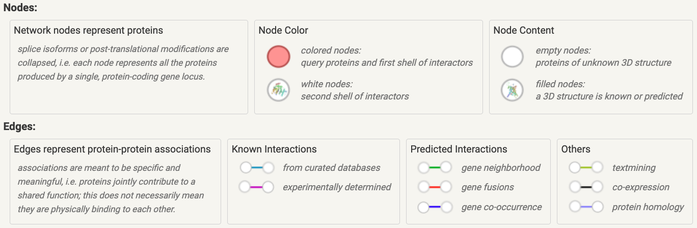 Nodes and edges colour-coded