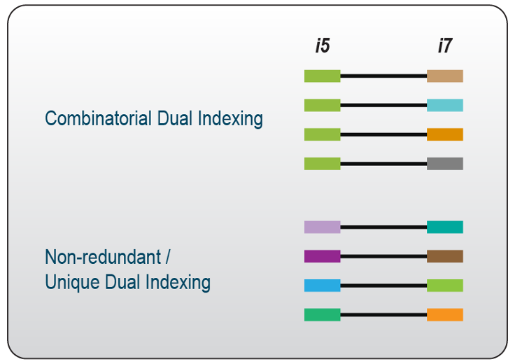 CDIs are smaller sets of single indexes, used in various combinations to produce a larger set of unique index combinations, but non-unique per end. UDIs are unique on both ends.